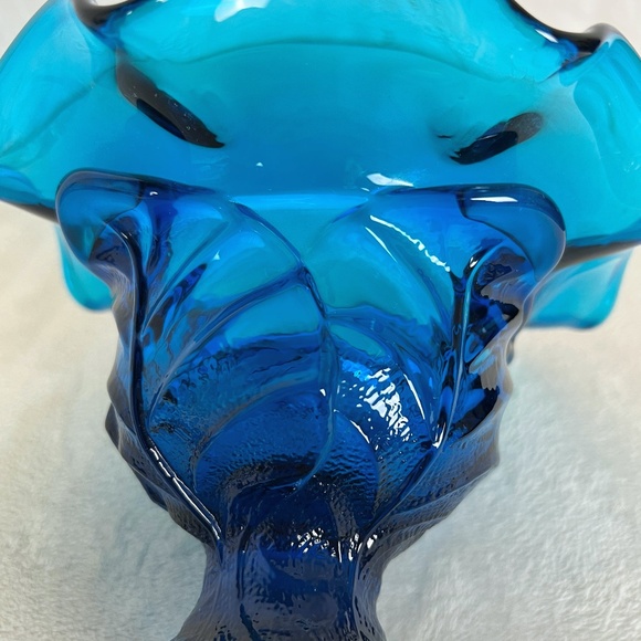 Viking Glass "Bluenique" Candy Pedestal Dish - Picture 5 of 8